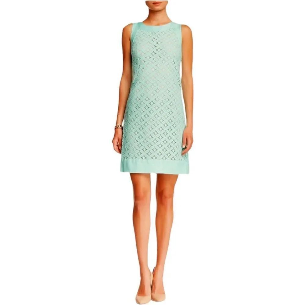 Eliza J Sleeveless Lace Shift Dress Mint Size 6